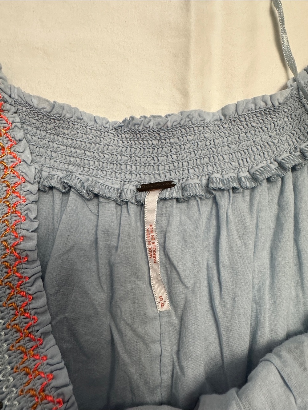 Free People Tiered Embroidered Peasant Mini Dress - Picture 7 of 8